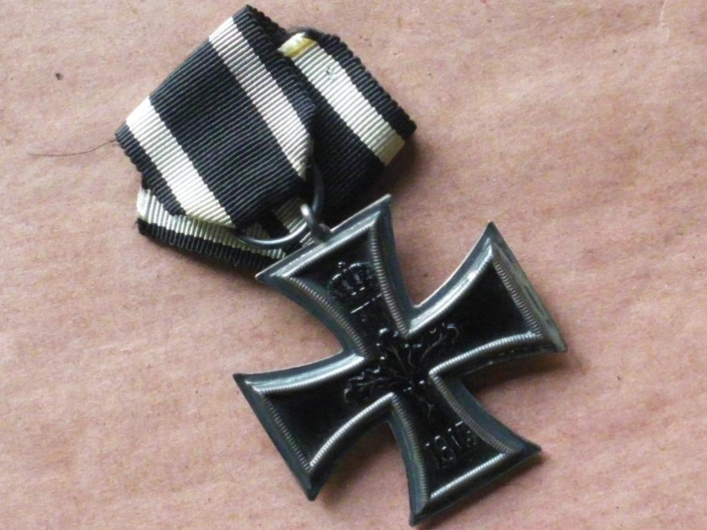 Croix de fer allemande de 2ème classe 1914 avec son ruban, Envoi, Armée de terre, Ruban, Médaille ou Ailes