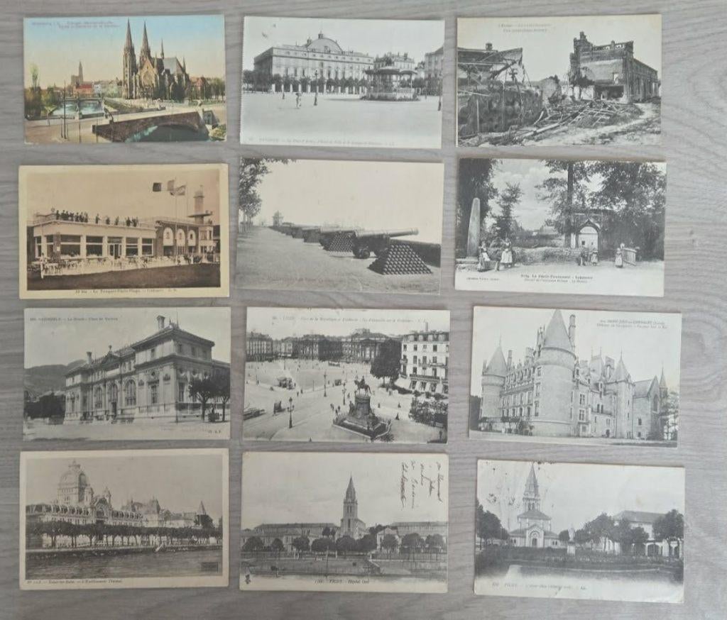 Lot oude postkaarten Frankrijk 41 stuks, Verzamelen, Ophalen of Verzenden, Voor 1920, Gelopen, Frankrijk