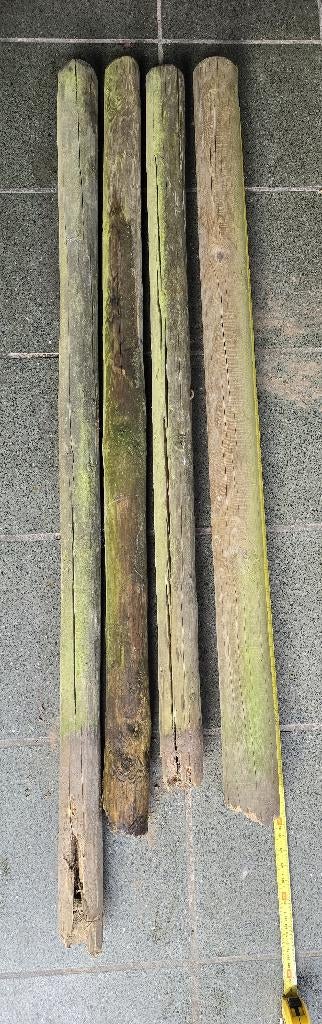 verschillende ronde houten palen - EN draadspanners, Tuin en Terras, Ophalen, Palen