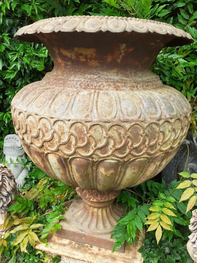 Grande vasque en fonte sur socle, Jardin & Terrasse, Enlèvement, Utilisé