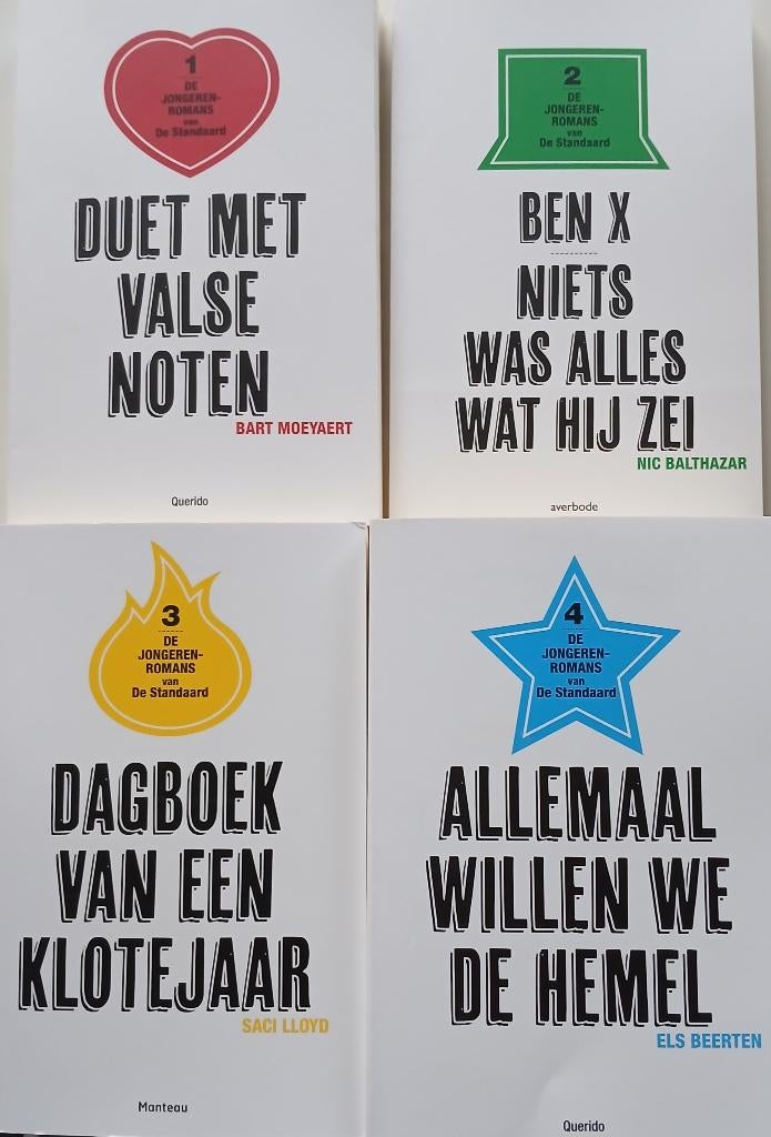 Pakket van 4 jongerenromans, Boeken, Ophalen, Gelezen, Diverse Auteurs