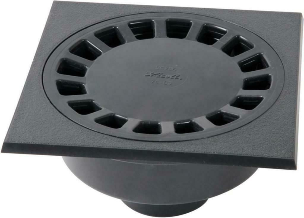 Siphon de cour PVC gris foncé Nicoll 200x200 mm, Enlèvement ou Envoi, Neuf, PVC, Évacuation