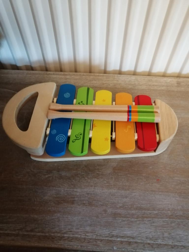 Hape  houten xylofoon regenboog, Ophalen of Verzenden