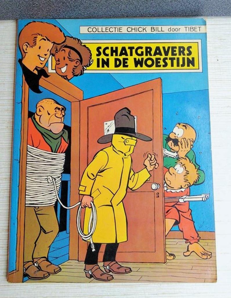 Chick Bill 7 - schatgravers woestijn - 1e druk 1971 lombard, Eén stripboek, Ophalen of Verzenden, Gelezen, Tibet