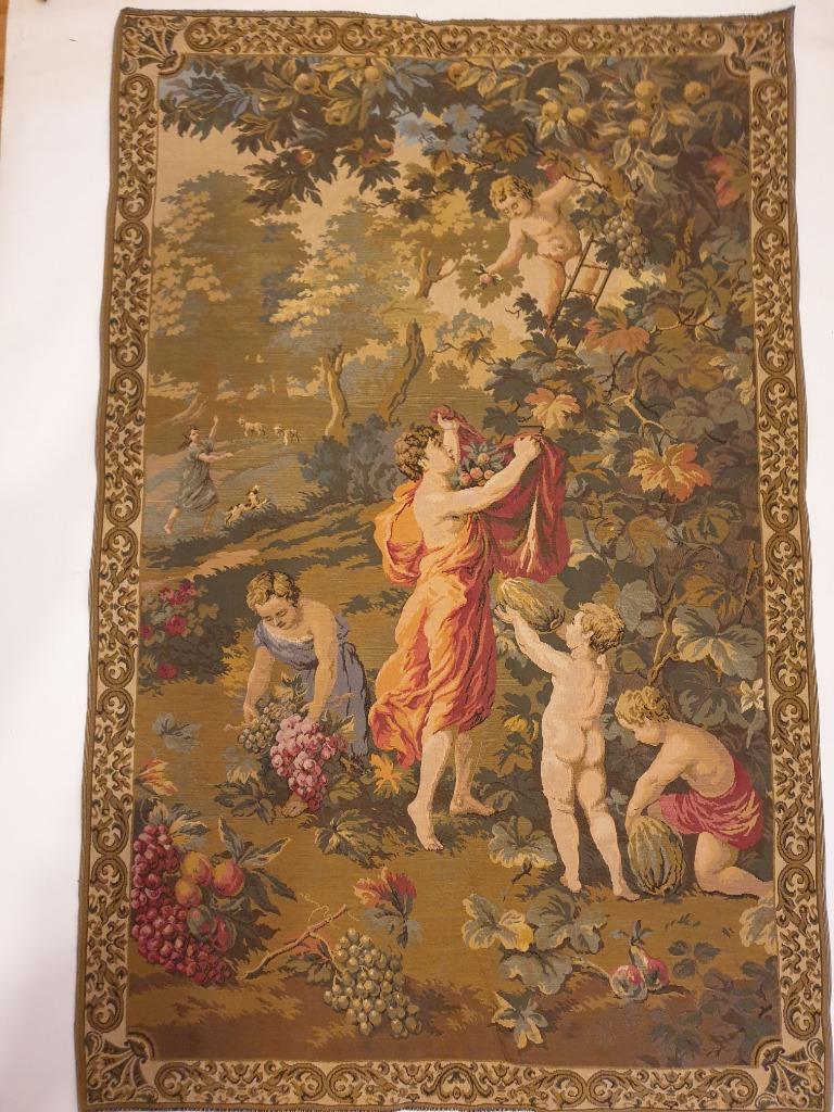 Vintage Frans jacquardtapijt, 138 X 90, Ophalen of Verzenden
