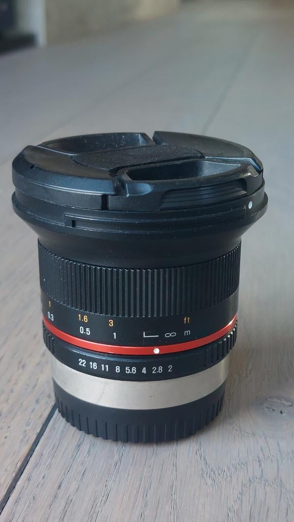 Samyang 12mm 2.0 voor Fujifilm, Ophalen of Verzenden, Groothoeklens