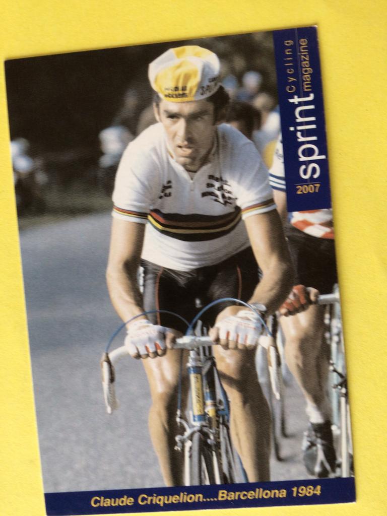 Wk wielerkaart 1984 team splendor claude criquielion, Verzenden, Zo goed als nieuw