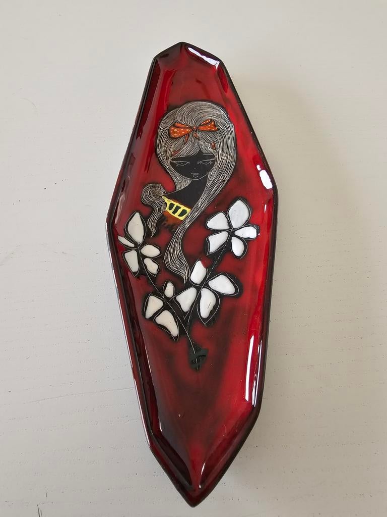 Vintage italiaans wandkeramiek schaaltje, Antiek en Kunst, Ophalen of Verzenden