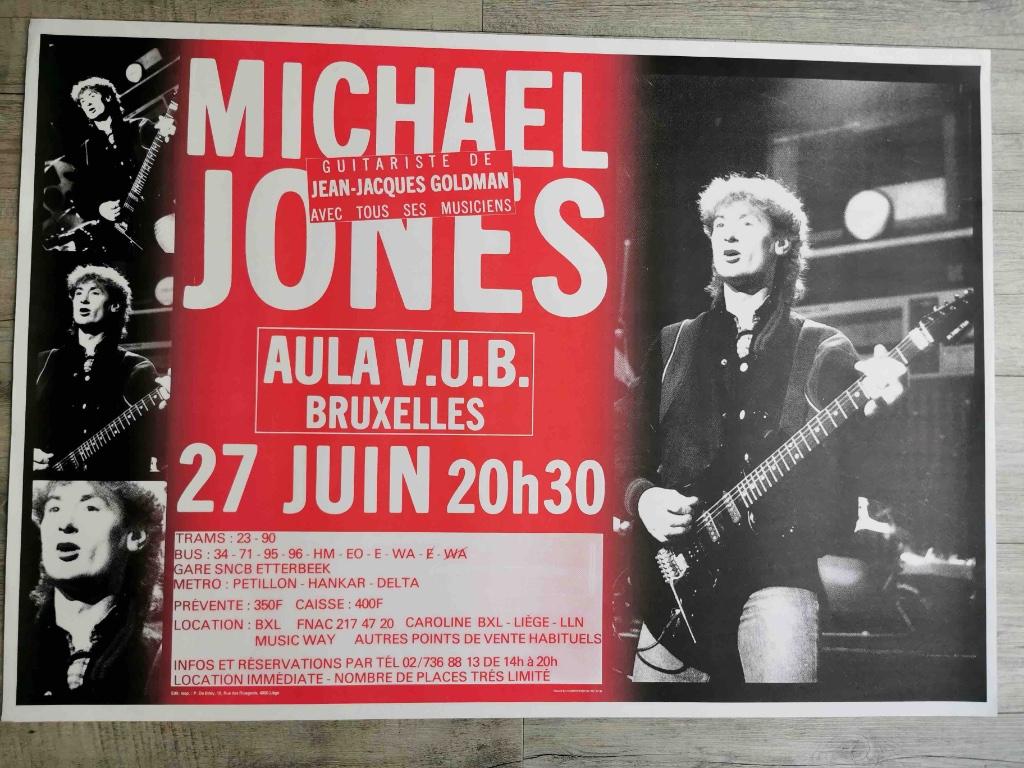 MICHAEL JONES - AFFICHE ORIGINALE - 70/100 CM, Enlèvement ou Envoi, Rectangulaire horizontal, Comme neuf, Musique