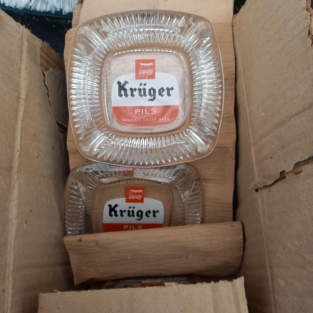 Vintage Krüger Kruger bierasbak Nieuw in doos, Ophalen of Verzenden, Zo goed als nieuw, Verpakking