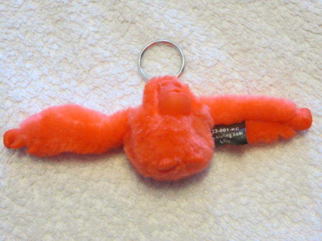Sleutelhanger : oranje, fluffy Kipling aap -- Lou, Ophalen of Verzenden, Nieuw, Merk