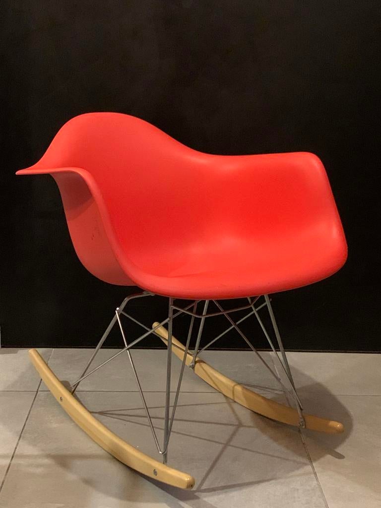 Fauteuil à bascule, Maison & Meubles, Chaises, Enlèvement, Utilisé, Rouge, Synthétique