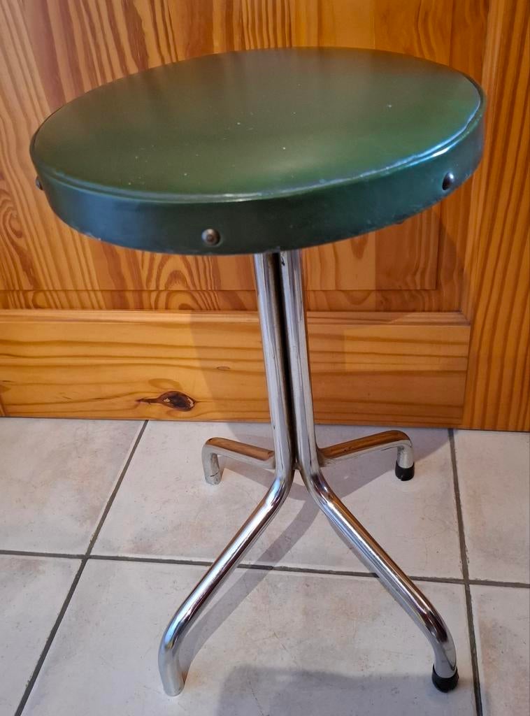 Tabouret vert vintage en excellent état, Enlèvement ou Envoi, Comme neuf