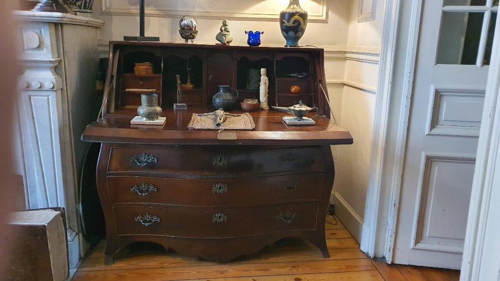 Bureau de Pente en Arbalète - Style Louis XV - XVIIIe siècle, Antiquités & Art, Antiquités | Meubles | Armoires, Enlèvement