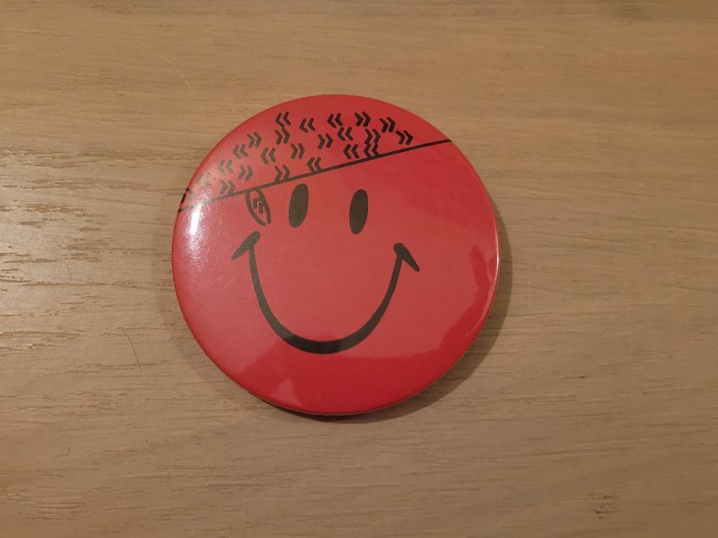 bagde vintage acid New Beat and Acid House, Enlèvement ou Envoi, Comme neuf, Bouton