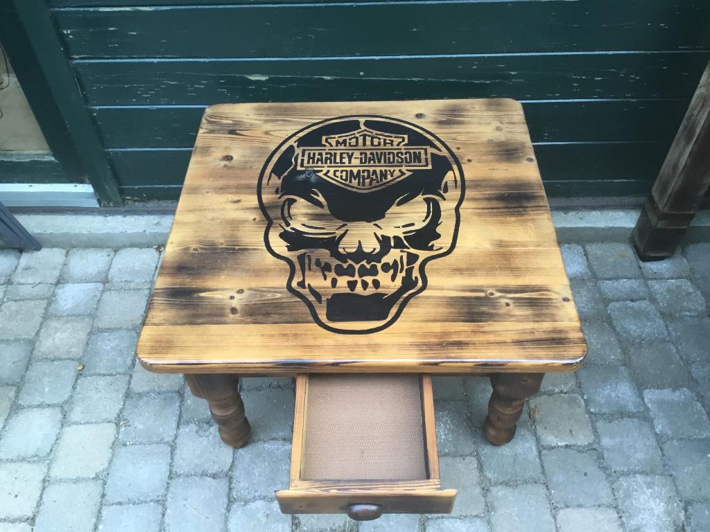 Salontafel harley davidson, Ophalen, 50 tot 100 cm, Vierkant, 50 tot 100 cm