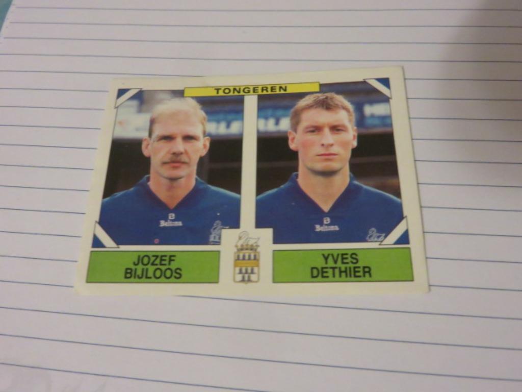 Voetbal: Sticker football 95 : Bijloos + Dethier - Tongeren, Enlèvement ou Envoi, Neuf, Autocollant