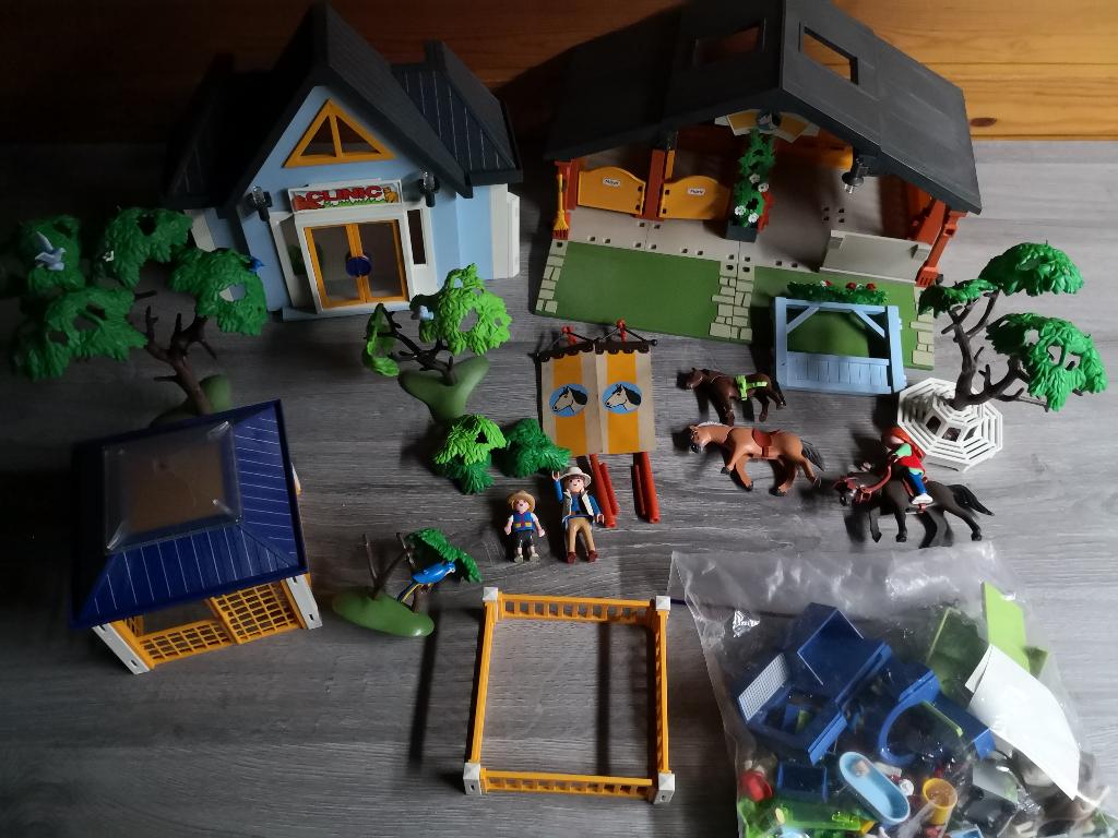 Lotje playmobil dierenkliniek + manege, Enlèvement
