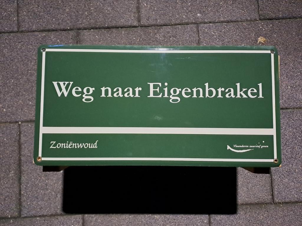 Plaque émaillée Zoniënwoud., Enlèvement ou Envoi, Comme neuf