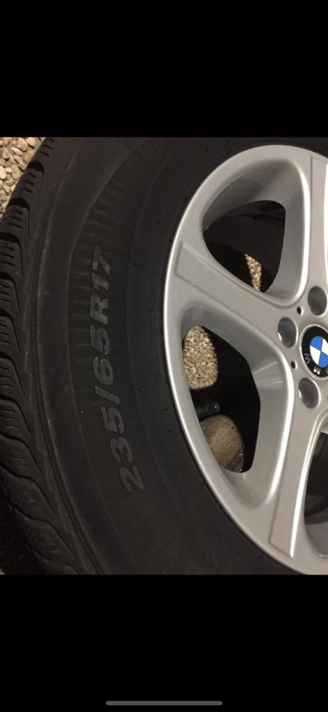 4 velgen met winterbanden oud model BMW X5, Auto-onderdelen, Banden en Velgen, Ophalen, Gebruikt, Winterbanden, Velg(en)