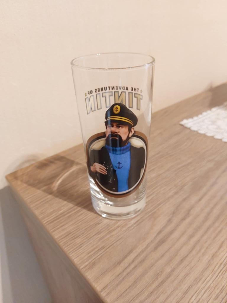 Drinkglas / Kapitein Haddock / The adventures of Tintin, Envoi, Tintin, Comme neuf, Ustensile