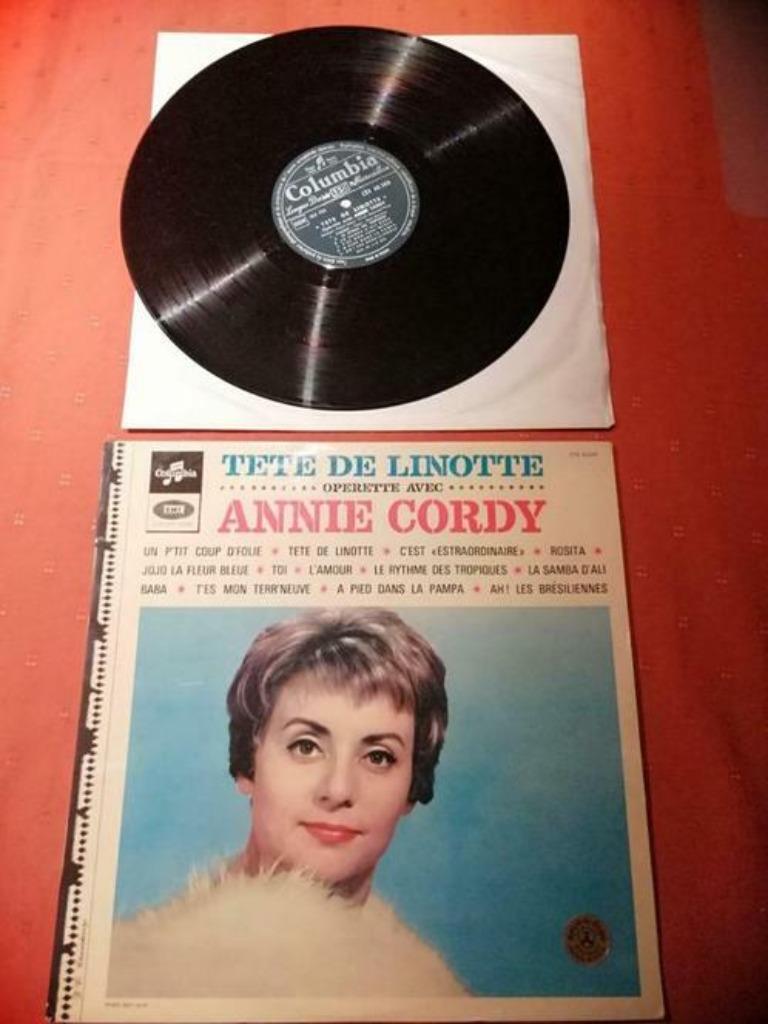 LP 33T Annie CORDY Tete de Linotte, CD & DVD, Vinyles | Compilations, Enlèvement ou Envoi, Utilisé