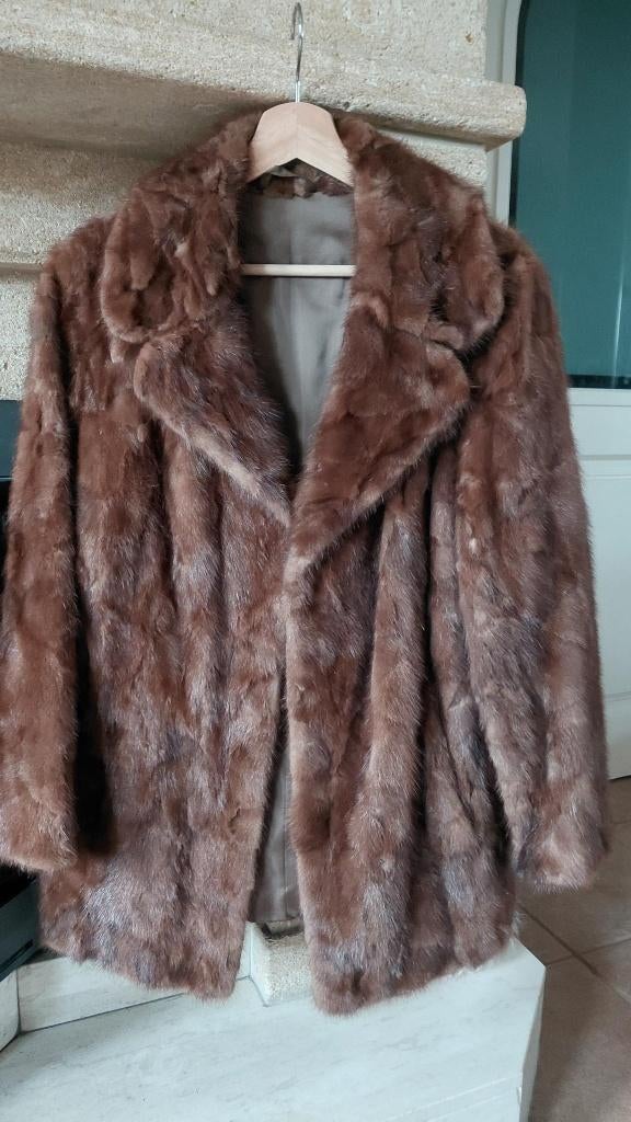 Mantel nerts, Kleding | Dames, Maat 38/40 (M), Bruin, Verzenden, Nerts