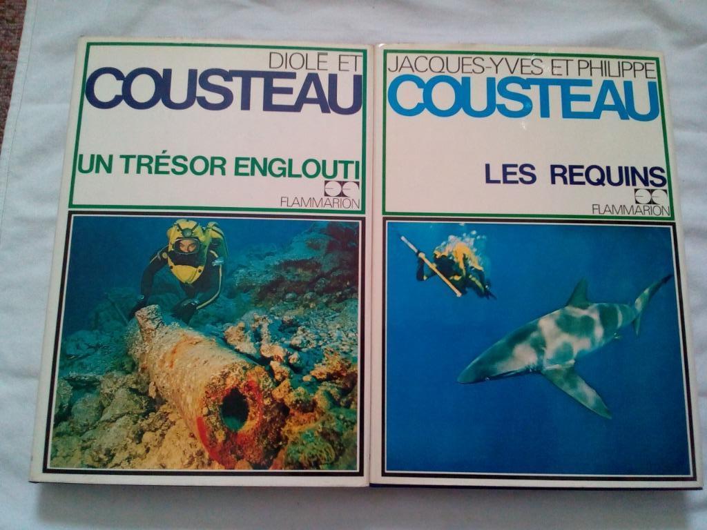Cousteau Jacques-Yves - 2 livres, Livres, Poissons, Enlèvement ou Envoi, Jacques-Yves Cousteau et Philippe Cousteau, Comme neuf