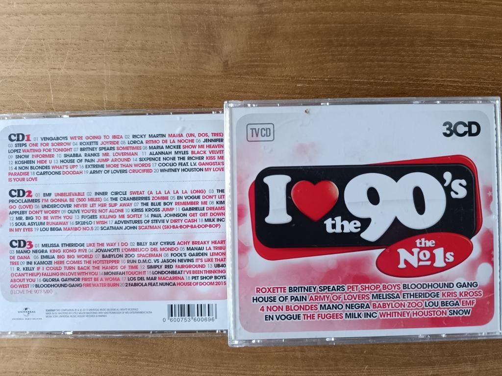 I love the 90's ( 3 cd's number ones), Ophalen of Verzenden, Zo goed als nieuw, Pop