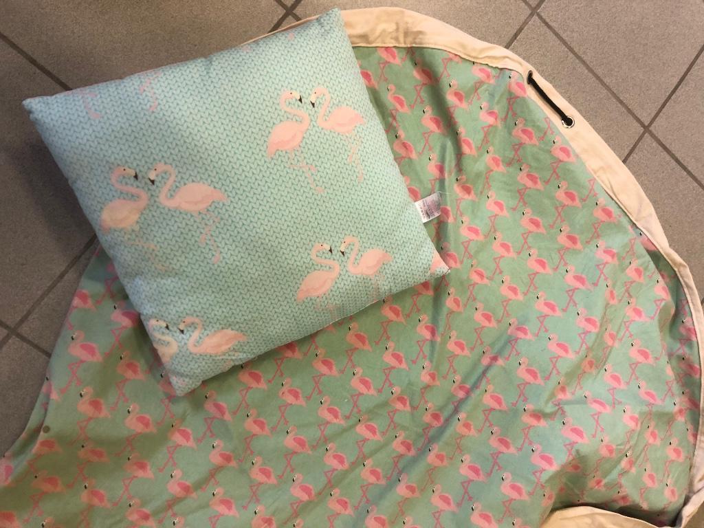 Play en go speelmat kussen flamingo  design in prima staat, Ophalen of Verzenden, Zo goed als nieuw