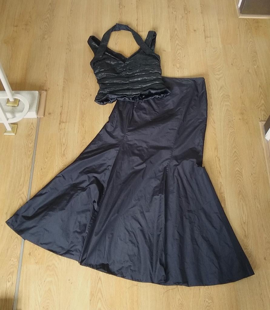 Vera Mont glamoureus ensemble (rok met topje) mt 40, Maat 38/40 (M), Zwart, Cocktailjurk, Ophalen of Verzenden