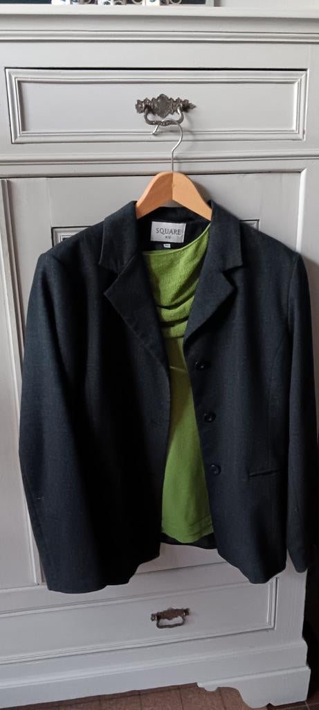 Blazer en laine pour femme, Taille 42/44 (L), Gris, Enlèvement ou Envoi, SQUARE