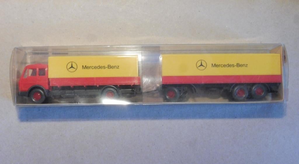1:87 Wiking 456 Mercedes Benz 1632 truck & trailer Mercedes, Hobby & Loisirs créatifs, Voitures miniatures | 1:87, Enlèvement ou Envoi