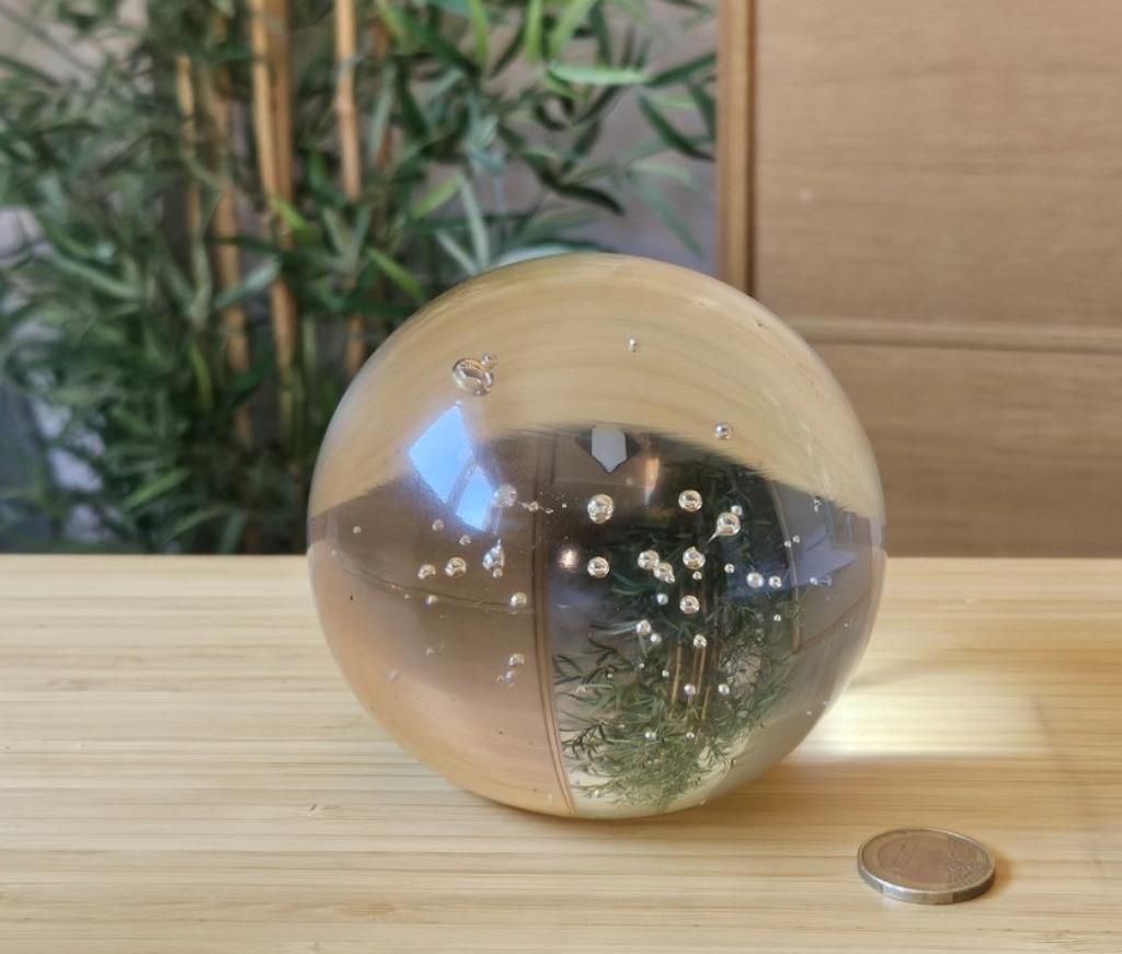 Vintage Papiergewicht Sphere Bubble Glass Crystal Ball, Antiek en Kunst, Antiek | Glaswerk en Kristal, Ophalen of Verzenden