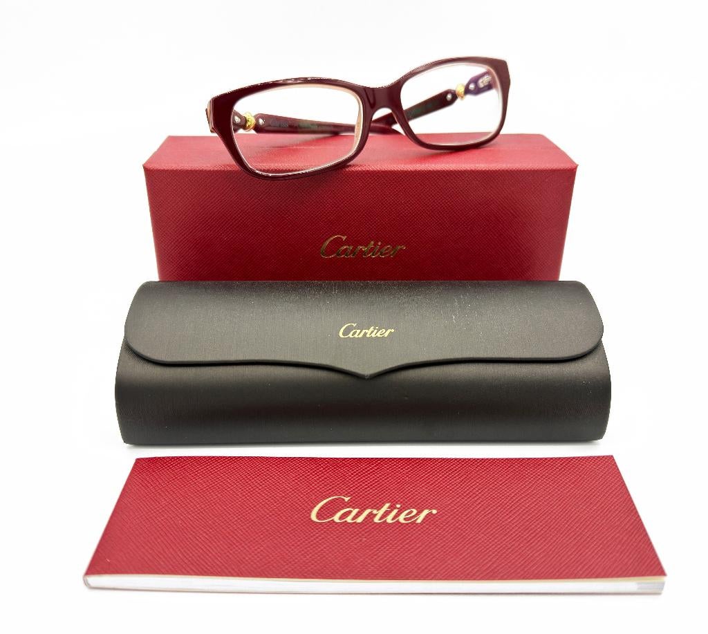 Cartier / Trinity bril - brilmontuur / Inclusief accessoires, Handtassen en Accessoires, Overige merken, Gebruikt, Ophalen of Verzenden
