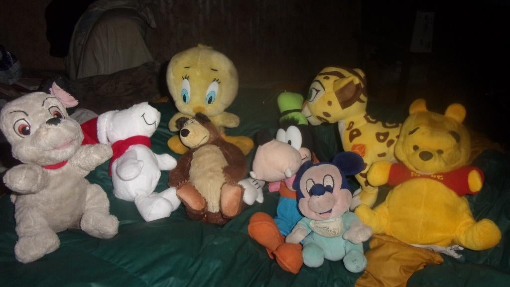 lot 9 peluches de dessins animés, Enlèvement ou Envoi