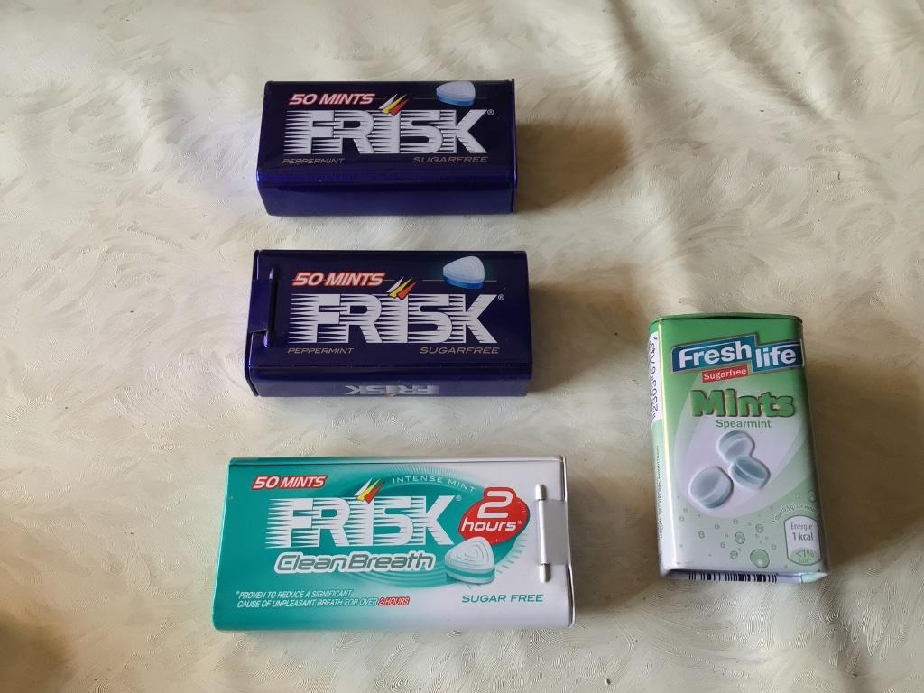 4 metalen Frisk , Fresh life mints doosjes, Ophalen