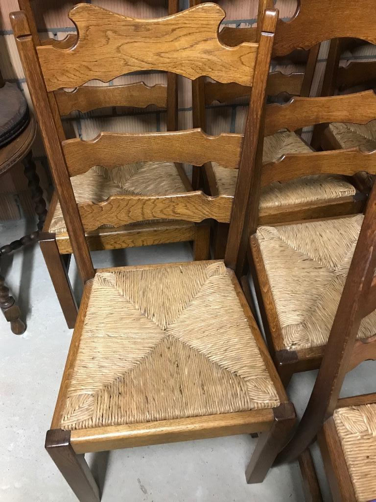 Eiken stoelen 8 stuks, Huis en Inrichting, Stoelen, Ophalen, Zo goed als nieuw, Hout