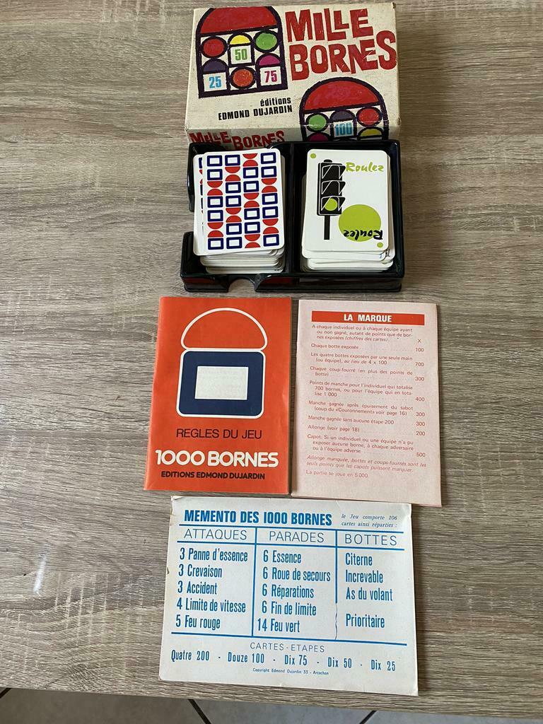 Ancien jeux milles bornes original bien complet, Utilisé