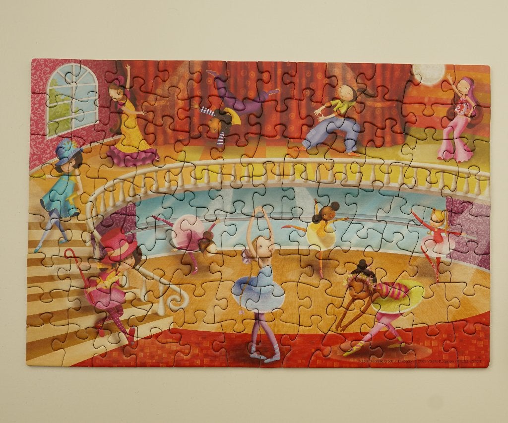 dans ballet puzzel, 100 stukken, Ophalen of Verzenden, Meer dan 50 stukjes, Gebruikt, 2 tot 4 jaar