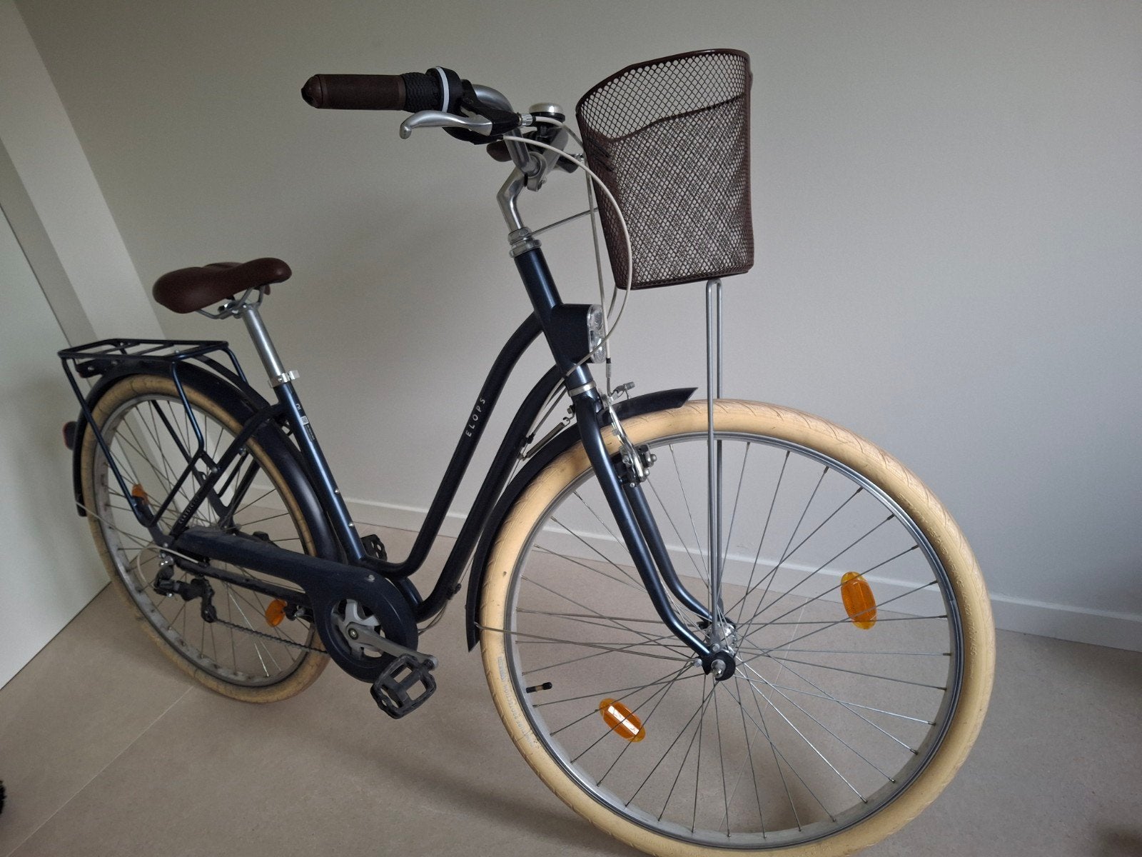 Vélo elops 520 bleu taille M, Vélos & Vélomoteurs, Enlèvement, Comme neuf, Frein sur jante