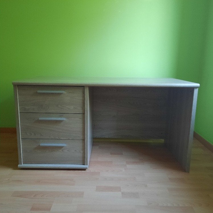 Bureau wintereik, Huis en Inrichting, Bureaus, Ophalen, Gebruikt, Met lades, 67 cm