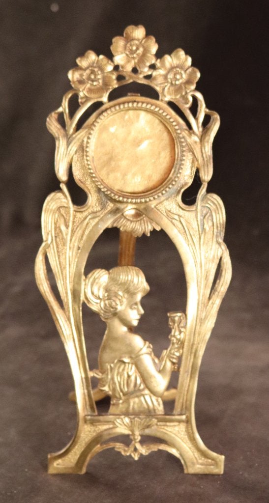 Antieke bronzen Art Nouveau lijst, Antiek en Kunst, Ophalen of Verzenden