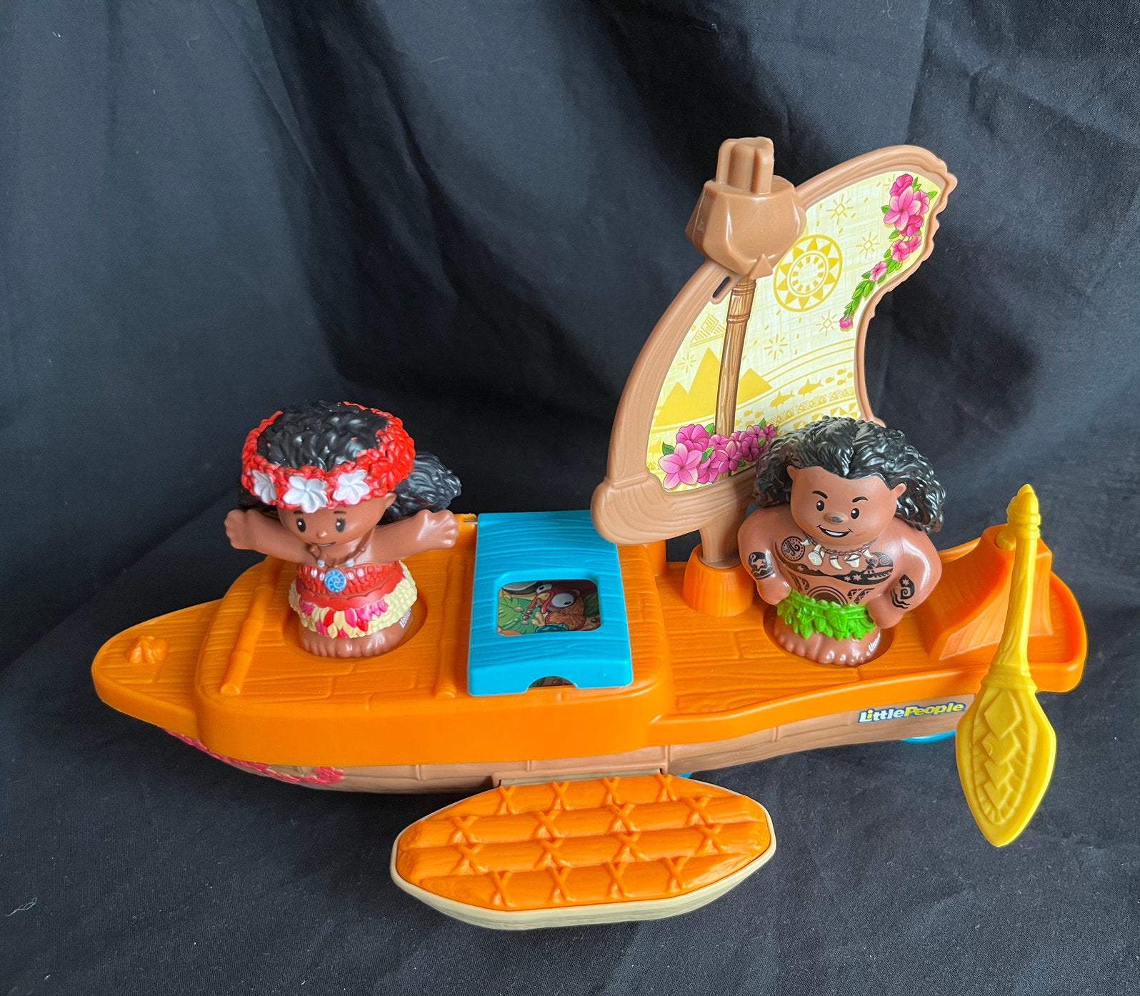 Little People | Disney Vaiana/Moana en Maui Kano/float, Kinderen en Baby's, Speelgoed | Fisher-Price, Ophalen of Verzenden, Zo goed als nieuw