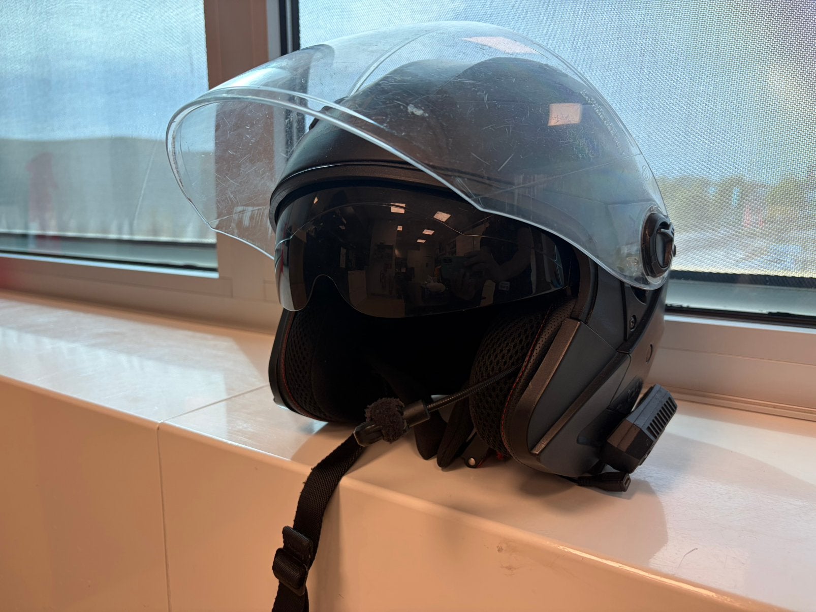 Helm met vizier en audiofunctie, Ophalen of Verzenden, Zo goed als nieuw