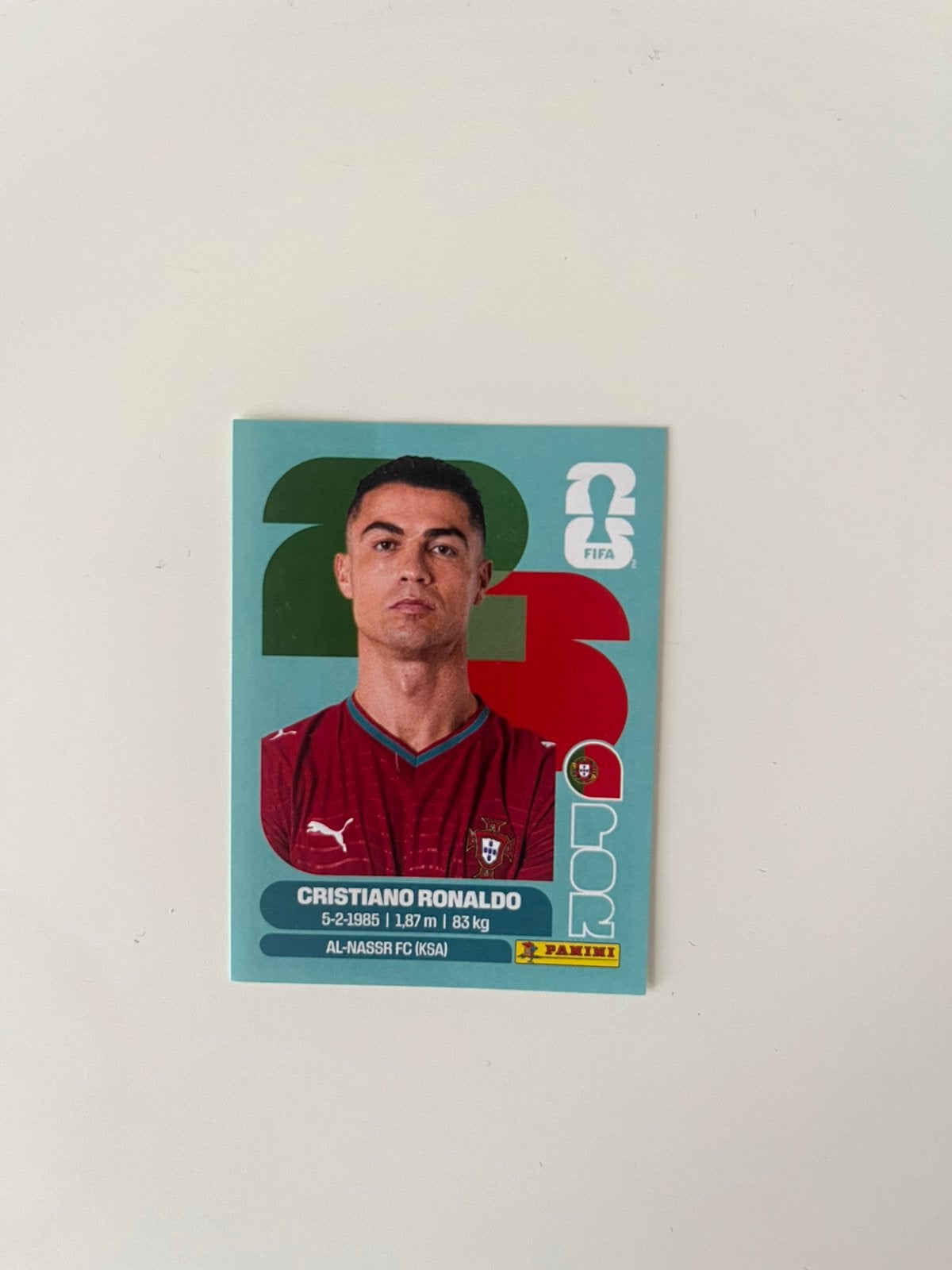 Cristiano ronaldo panini world cup sticker 2026, Hobby & Loisirs créatifs, Autocollants & Images, Enlèvement, Neuf, Autocollant