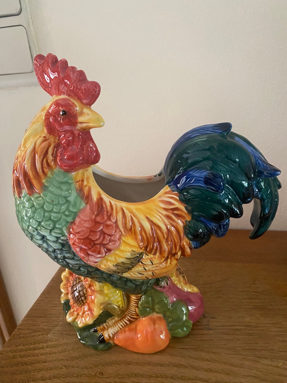 Très beau ancien coq barbotine fourre tout, Antiquités & Art, Enlèvement ou Envoi