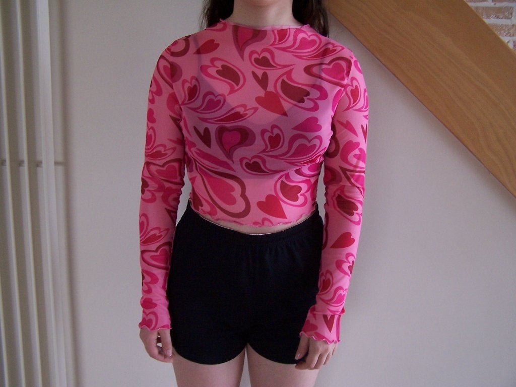 Blouse transparente - Taille 38 - Shein, Taille 38/40 (M), Enlèvement ou Envoi, Rose, Comme neuf
