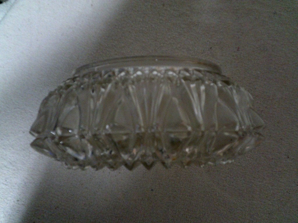 Vintage luchterglas, Huis en Inrichting, Vintage, 25 cm, Overige kleuren, E27 (groot)