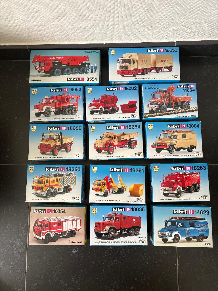 KIBRI CAMIONS POMPIERS  1/87, Hobby & Loisirs créatifs, Voitures miniatures | 1:87, Envoi, Neuf, Bus ou Camion, Autres marques